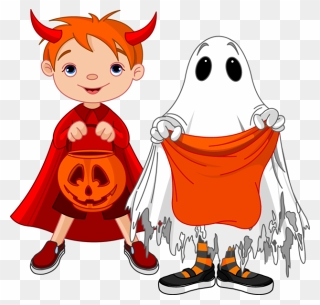 Little Red Riding Hood Clip Art - Kids Trick Or Treat Cartoon - Png Download