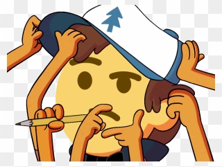 Cartoon Vertebrate Clip Art Human Behavior Hand Male - Gravity Falls Emoji Png Transparent Png