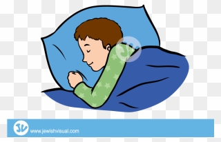 Clipart Sleeping Boy - Girl In Bed Clipart - Png Download