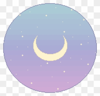 Transparent Night Sky Clipart - Pixel Art Moon Png