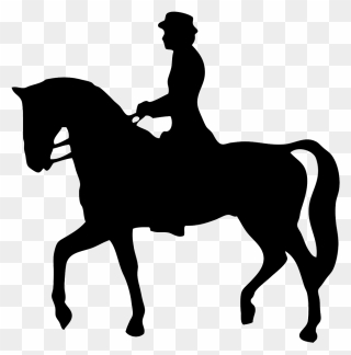 Horse Equestrianism English Riding Silhouette Clip - Horse Riding Clipart Transparent - Png Download