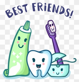 Toothbrush Floss Clipart - Png Download