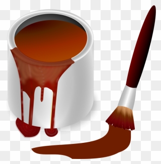 Bucket Of Brown - Brown Paint Clipart - Png Download