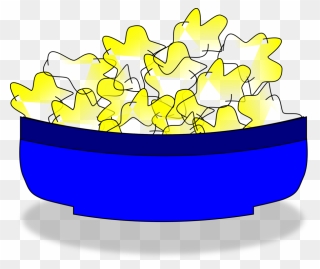 Area,food,artwork - Bowl Of Popcorn In Clipart - Png Download