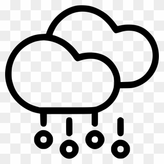 Cloud Clouds Hail Stone Rain Rainfall - Snowy Clipart Black And White - Png Download