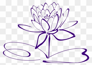 Purple Lotus Flower Clipart - Png Download
