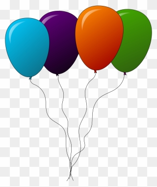 Winning Clipart Balloon - 4 Balloons Clipart - Png Download