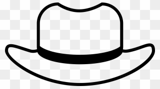 Hat Outline With Black Lining Clipart