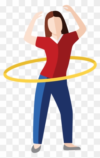 Hula Hoops Shoulder Physical Fitness Clip Art - Hula Hoop - Png Download