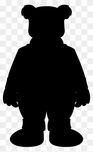 Dog Bear Male Clip Art Character - Bear Standing Silhouette - Png Download