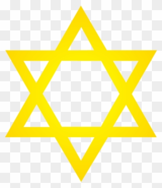 Star Of David Clipart Solid Star - 6 Point Yellow Star - Png Download