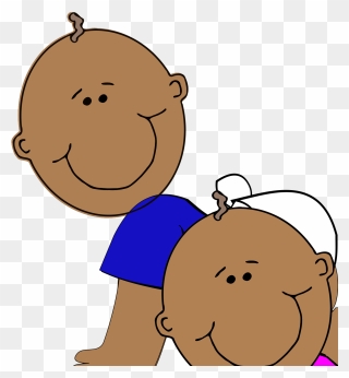 Clip Art Baby African American Twins Boy - Png Download