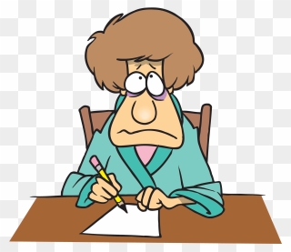 Writer Clipart Woman Writer - Writing A Letter Clipart - Png Download