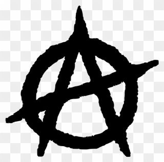 Silhouette,symbol,black And White - Anarchist Symbol Clipart