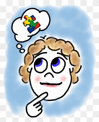 The Puzzled Loving And - Cartoon Clipart