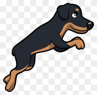 Transparent Rottweiler Clip Art - สุนัข กระโดด Png