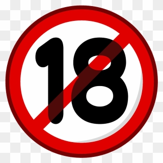 No One Under Eighteen Emoji Clipart - Clip Art No U Turn Sign - Png Download