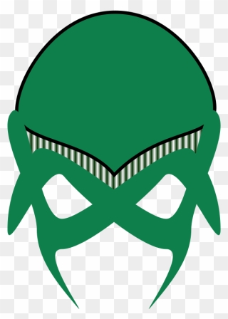 Green Alien Mask - Alien Mask Template Clipart