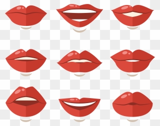 Free Women Download Clip - Smiling Lips Vector Png Transparent Png