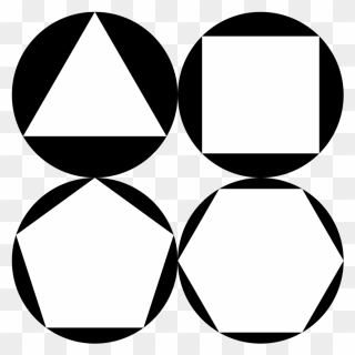 Polygons Inside Circles - Circle And Inscribed Regular Polygon Clipart