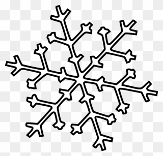 Snowflake Outline Clip Art - Png Download