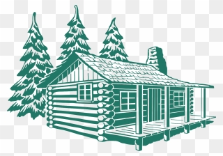Log Cabin Drawing Clipart
