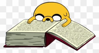 Adventure Time Jake Reading A Book - Adventure Time Jake Book Clipart