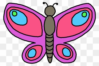 Butterfly Outline Clipart , Png Download - Clip Art Of Butterfly Transparent Png