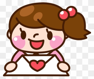 Girl Love Letter Clipart - Woman In Love Cartoons - Png Download