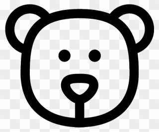 Bear Emoji Black And White Clipart