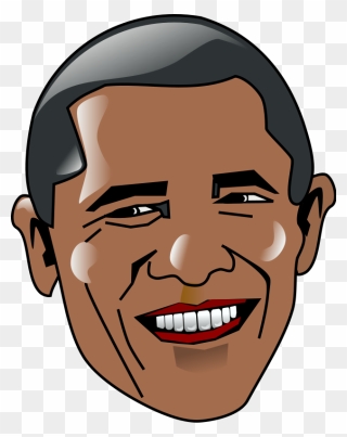 Brown Hair Clipart Daddy - Barack Obama Cartoon Png Transparent Png