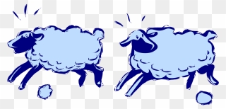 Sheep Running Clipart - Png Download