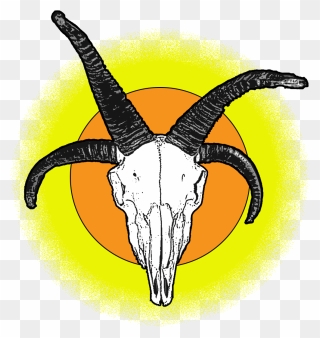 Dot Ranch Skull - Horn Clipart