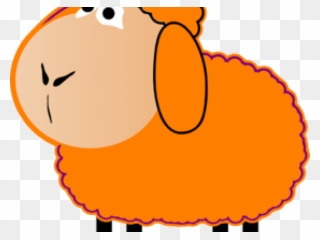 Orange Sheep Clipart - Png Download