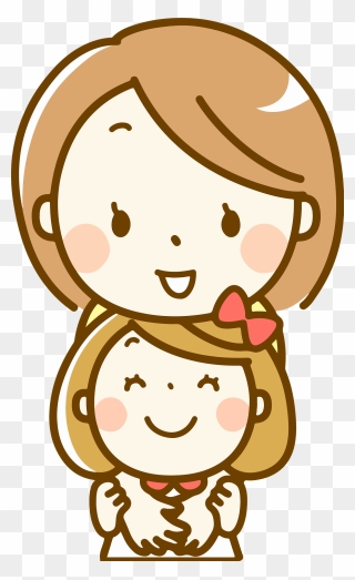 Mother And Daughter Drawing Clipart