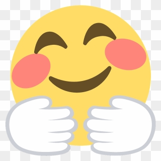 Hugging Face Emoji Clipart - Hug Emoji Png Transparent Png