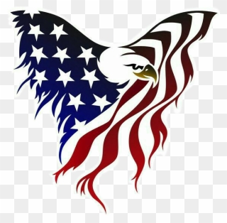 #american#eagle#flag - American Flag Eagle Clip Art - Png Download