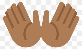 Open Hands Emoji Clipart - Open Hands Emoji Meaning - Png Download