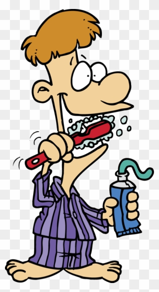 Pictures On Hygiene - Clipart Someone Brushing His Teeth - Png Download