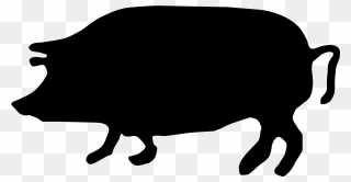 Pig Silhouette Clip Art - Png Download