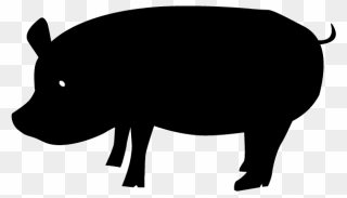 Transparent Cute Pig Silhouette Clipart