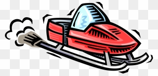 Vector Illustration Of Snowmobile Snowmachine Vehicle Clipart (#5635279 ...