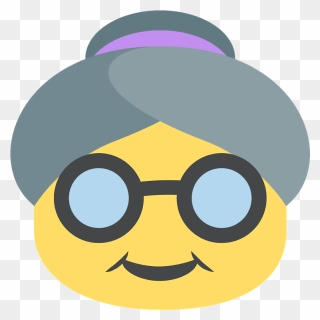 Old Woman Emoji Clipart - Old Age Emoji - Png Download