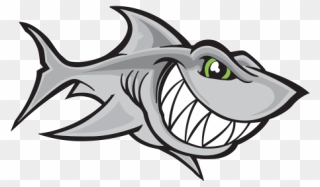 Cartoon Shark Smile - Tubarão Para Inprimir E Colorir Clipart