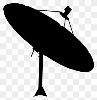Black Satellite Icon Antenna Silhouette Boat - Boat Clipart