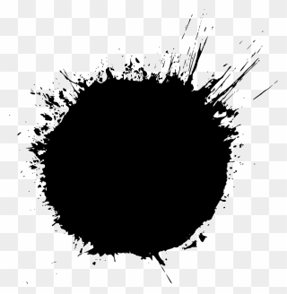 Circle Splash Png - Black Color Splash Png Clipart