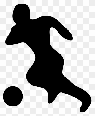 Football Player Silhouette Clip Art - Silhouette Png Soccer Player Clipart Transparent Png