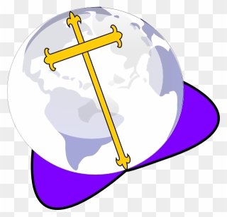 Clipart Globe Fancy - Transparent Globe And Cross - Png Download