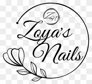Zoya"s Nails - Line Art Clipart
