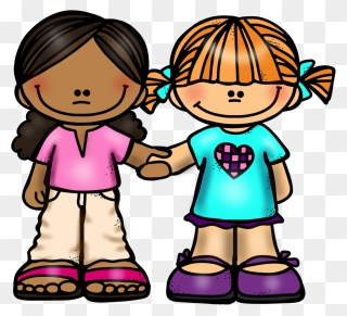 Girl Friends Holding Hands - Two Friends Holding Hands Clipart - Png Download